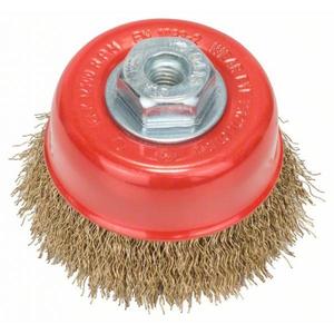 BOSCH - 2608622062 Brosse coupelle ondulée ø 75mm avec revêtement laiton-EAN 3165140102704 ABRASIVES - Product Image 1