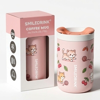 Gobelets isothermes en acier inoxydable à double paroi avec logo personnalisé, 270 ml et 480 ml, avec couvercle amovible