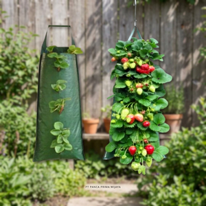 Jardinière verticale réutilisable de haute qualité à 10 poches en HDPE, protégée contre les UV, sac de culture suspendu, pochette murale pour plantes, fraises et herbes - Product Image 2