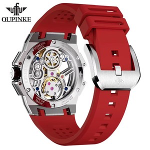 Montre automatique mécanique OUPINKE 8003 avec véritable tourbillon pour homme, squelette transparent, montres de luxe haut de gamme - Product Image 6