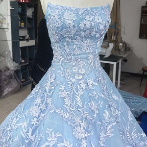 Vestidos de Quinceañera Azul Cielo Lsany241 con Apliques, Sin Mangas, Vestido de Princesa de Lujo para Carnaval, Vestido de Bola Jancember - Product Image 3