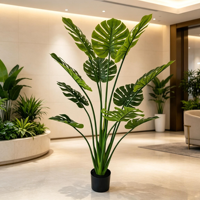 Plante artificielle Monstera en pot, feuilles de tortue, pour la décoration intérieure, balcon, bureau, verdure