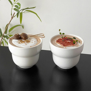 Taza de leche Cuppino de cerámica de estilo japonés, taza de café de gres, taza de té de cerámica blanca - Product Image 2