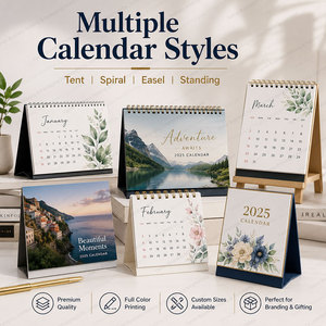 Impression Calendriers Bureau Deluxe Argent Feuille Finition Usine Grossiste Personnalisés Photo Bureau Impression Calendriers - Product Image 4