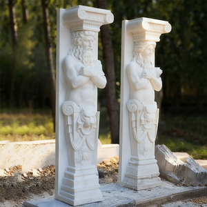 Colonna di marmo naturale in stile greco con colonna di supporto in marmo intagliato a mano produttori di pilastri - Product Image 4