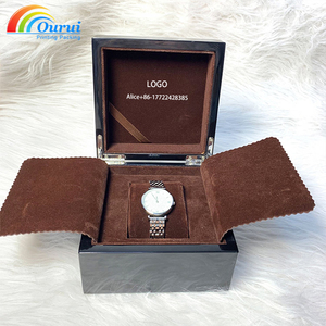 Factory Custom Wooden <b>Watch</b> Box with Velvet Lining, Luxury Branded <b>Watch</b> Packaging <b>Case</b> for Men and Women, Custom Logo Available - Product Image 2