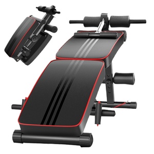 KaraQoton Planche Abdominale Pliante Réglable en Métal Unisexe, <span class=keywords><strong>Banc</strong></span> Multifonctionnel en ABS pour Tonification Abdominale et Équipement de Fitness pour Sit-up - Product Image 2