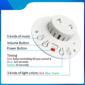 جهاز نداء لاسلكي محمول للممرضات مع زر طوارئ SOS للمسنين، نظام إنذار طارئ مع ضوء وجرس واحد للعيادات والمستشفيات - Product Image 4