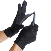 XINGYU Gants de nettoyage jetables en nitrile noir 9 pouces 4.5g Guantes De Nitrilo Trabajo Gants jetables en nitrile sans poudre