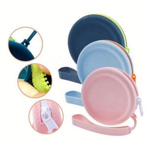 Hot Sale Coin Purse Carrying <b>Pouch</b> Bag Silicone Earphone Case USB Cable Headphone Storage Bag - Product Image 5