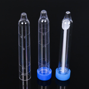 Urine Sediment Test Tube 12ml <b>Screw</b> Cap Plastic Graduated For Lab Use - Product Image 1