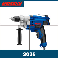 Perceuse à percussion Mineng de haute qualité 2035 avec moteur à balais, alimentation 220V, multi-vitesses, réversible