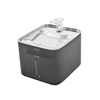 Fontaine à eau pour chat, grande capacité, distributeur d'eau potable pour animaux de compagnie en acier inoxydable