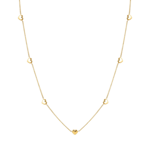 Collar de corazón Mila de cadena de eslabones de acero inoxidable chapado en oro <span class=keywords><strong>Premium</strong></span> para unisex - Product Image 1