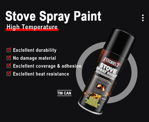 FIBSHIELD 450ml 1112 ° <span class=keywords><strong>Peinture</strong></span> en <span class=keywords><strong>a</strong></span>érosol pour cuisinière F, revêtement durable résistant à la chaleur avec adhérence supérieure et couverture pour surfaces métalliques de cuisinières - Product Image 3