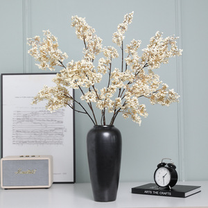Fleur artificielle Ruilisi, fruit porte-bonheur, fleur en soie blanc laiteux, décoration d'intérieur, arrangement pour vase - Product Image 2