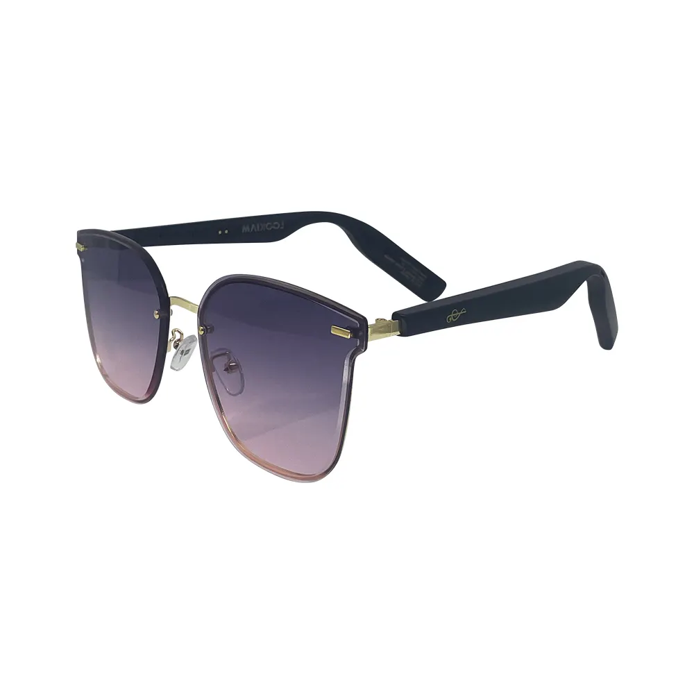 New design Anti-blue Light spectacles Osteoconduction BT sunglasses men smart glasses with speakers