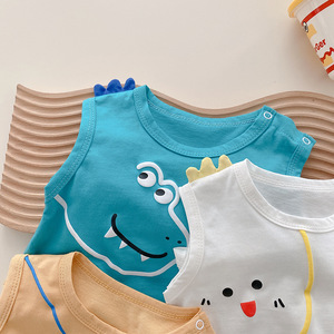 Tuta <span class=keywords><strong>senza</strong></span> <span class=keywords><strong>maniche</strong></span> <span class=keywords><strong>neonato</strong></span> sottile estate nuovo pagliaccetto <span class=keywords><strong>neonato</strong></span> simpatico abbigliamento per bambini - Product Image 5