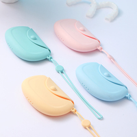 Boîte de rangement portable en silicone de qualité alimentaire, personnalisée en usine, pour protège-dents, appareil dentaire, aligneur et protège-gencives