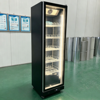 Réfrigérateur vitrine vertical commercial à porte vitrée à LED haute visibilité pour boissons et bières