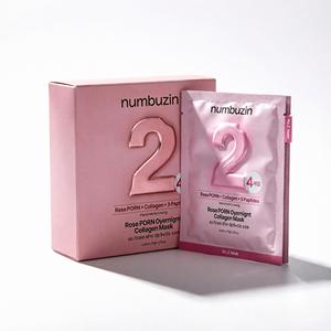 นัมบูซิน โรส พีดีอาร์เอ็น โอเวอร์ไนท์ คอลลาเจน มาส์ก 4 ชิ้นมาส์กซ่อมแซมผิวสำหรับกลางคืนเพื่อการดูแลผิวหน้าให้ชุ่มชื้นและกระชับ - Product Image 1