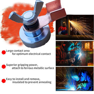 Pince de mise à la terre magnétique Emagi à double levier, aimant de soudage AC/DC, fonctionnement manuel, pulvérisation électrostatique, contact en cuivre - Product Image 2