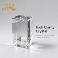Cube en cristal gravé au laser 3D personnalisé, design château, presse-papiers en verre K9, souvenir pour mariage et décoration intérieure