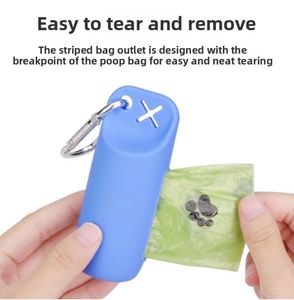 Promotion Custom Logo Portable <b>Dog</b> Walking Poop Garbage <b>Box</b> Dispenser <b>Dog</b> Poop Bag Organizer With Carabiner - Product Image 2