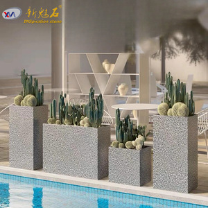 Nuevos Materiales de Construcción en Piedra, Jardinera de Terrazo Gris Claro, Hormigón de Alto Rendimiento para Espacios Públicos y Calles Comerciales - Product Image 4
