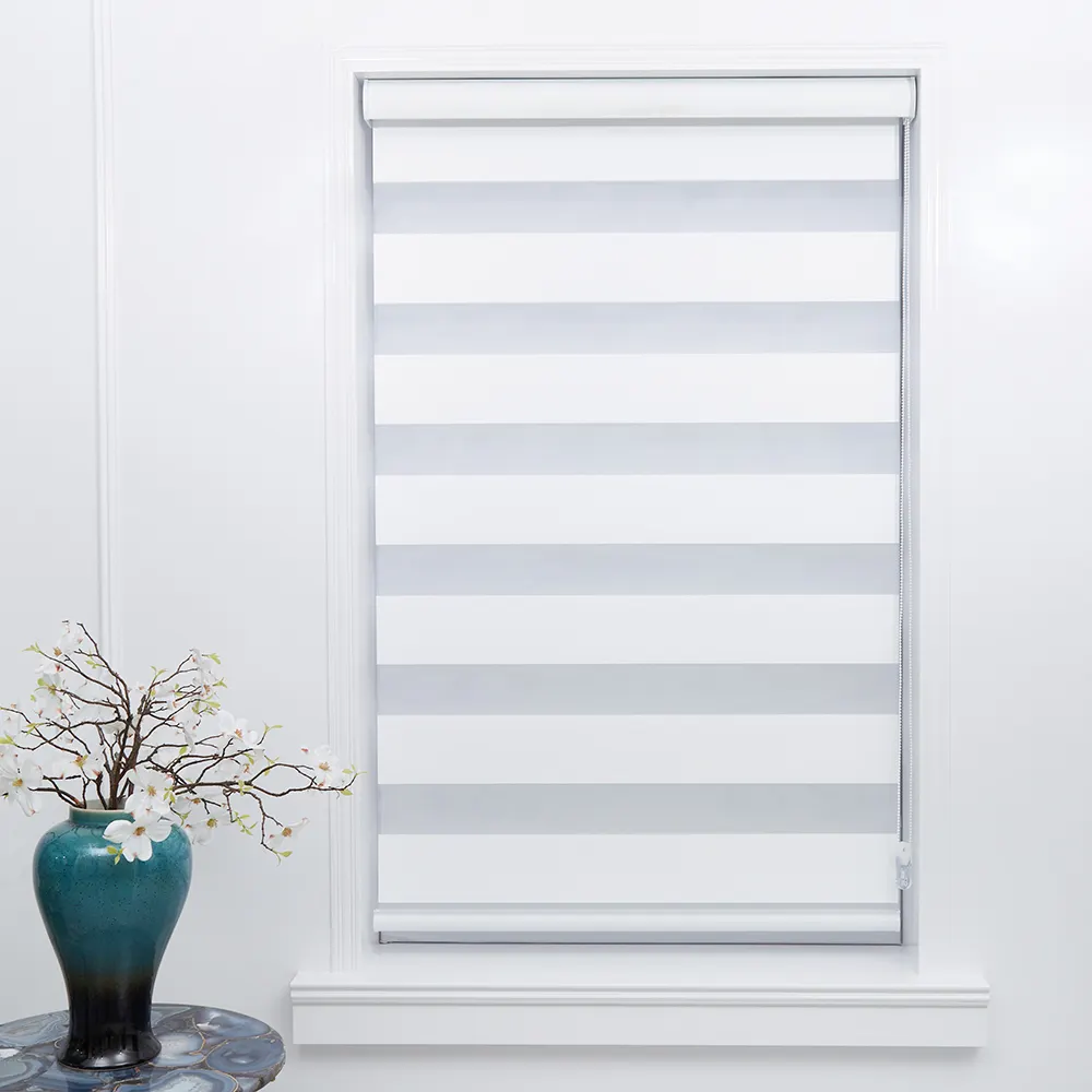 wholesale retail office/home use customized zebra blinds fabric roller blinds day night blackout zebra roller blinds