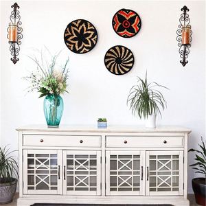 Decoracao De Parede Cestos Bonita Cesto Para Quarto Dormir Tecidos a Mao Com Conchas Ervas Marinhas Vime Do - Product Image 5