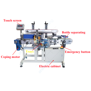 Machine d'étiquetage électrique entièrement automatique Orshang à commande PLC pour bouteilles carrées plates, avec étiqueteuse adhésive double face et roulement de moteur - Product Image 2
