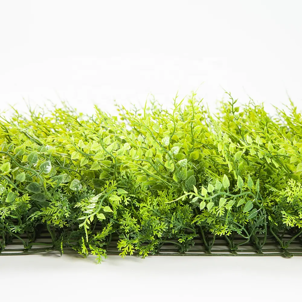 ZC Kunststoff-Wandmatte für Pflanzen Hecke vertikaler Garten grüne Wandplatte Kulisse mit Blumenform für Haus- oder Bürodekoration