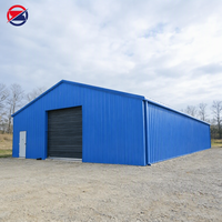 Structure métallique préfabriquée moderne, atelier en acier à économie d'énergie, hangar résistant au vent pour entrepôt commercial et stockage en cour