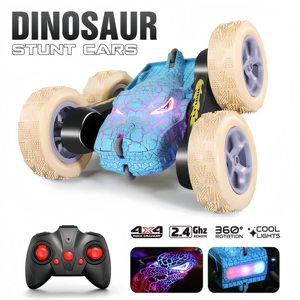 Jouet de voiture <span class=keywords><strong>RC</strong></span> 2.4GHz à 360 °-Véhicule télécommandé rechargeable avec lumières LED colorées, Drift <span class=keywords><strong>Racer</strong></span> tout-terrain pour enfants - Product Image 2