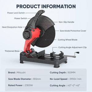 Máquina de corte de inglete <span class=keywords><strong>Manual</strong></span> Mitsushi Sierra <span class=keywords><strong>circular</strong></span> universal <span class=keywords><strong>para</strong></span> <span class=keywords><strong>madera</strong></span> <span class=keywords><strong>para</strong></span> proyectos de bricolaje Fuente de energía eléctrica - Product Image 4