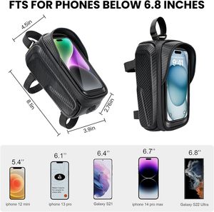 Sac de guidon de vélo personnalisé avec logo, accessoires de vélo, pièces de moto, sac de cadre tubulaire, sac avant de vélo étanche et durable - Product Image 4