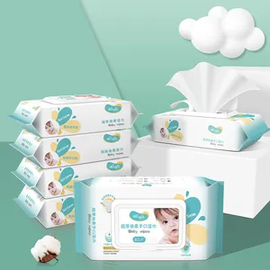 Individuelles Baby-Nasstuch Spunlace-Gewebe vliesstoff wasser Babytücher Hautpflege Natur organische Babytücher OEM