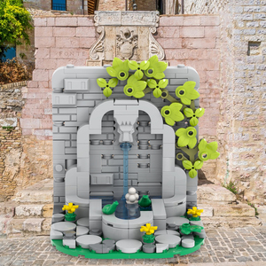 NUEVO Castillo de Guerras Militares, Fuente, Arquitectura Medieval, Modelo de Acción para Armar, Regalo, Bloques de Construcción de la Segunda <span class=keywords><strong>Guerra</strong></span> Mundial, Juguetes para Niños, 255 Piezas - Product Image 2