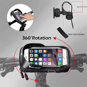WEST BIKING 360 °   Sacoche de guidon de vélo étanche et antichoc avec écran tactile pour téléphone de 6 pouces - Product Image 6