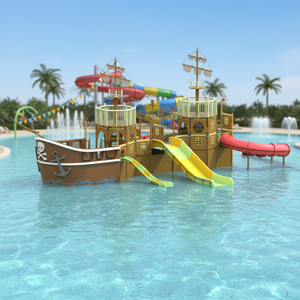 Toboggans aquatiques commerciaux en fibre de verre, <span class=keywords><strong>série</strong></span> Bateau pirate, pour <span class=keywords><strong>parcs</strong></span> aquatiques à thème - Product Image 1