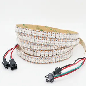 شريط إضاءة ليد 144, ws2812 5V smd 5050 144 leds 43W 10 مللي متر الأبيض pcb عرض الحائط سيليكون مقاوم للماء RGB ws2812b شريط إضاءة led