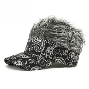 <span class=keywords><strong>En</strong></span> gros Personnalisé Drôle Hommes Pare-Soleil Cap Cheveux Polynésie Imprimer Perruque Visière Cap pour Sports de Plein Air Cyclisme Voyage Usage Quotidien Fête - Product Image 4