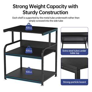 Modern Metal ev ofis ayakta Mini ısı basın ayarlanabilir <span class=keywords><strong>3</strong></span>-Tier haddeleme yazıcı sepeti büyük uzay depolama yazıcı raf - Product Image 3