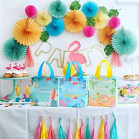 Vente en gros Sac non tissé personnalisé Sac fourre-tout non tissé réutilisable laminé pour les fêtes hawaïennes d'été