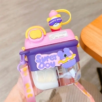 500ml/800ml Cartoon Kids Water Bottle Outdoor Water Bottle avec Straw Gourde Enfants Ecole Plastic Kids Water Bottle for School