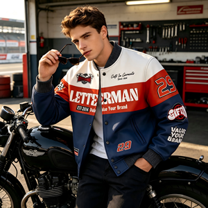 Chaqueta de Forro Polar Estilo Urbano con Bloques de Color Personalizables, Venta Caliente 2026, Letras y Números Personalizados en el Pecho, Alta Calidad, Suave y Larga - Product Image 1