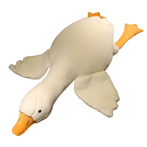 Lindo gran ganso blanco almohada encantador juguete de peluche Unisex oso muñeca dormir piernas ganso regalo del Día de San Valentín para niñas cumpleaños - Product Image 1