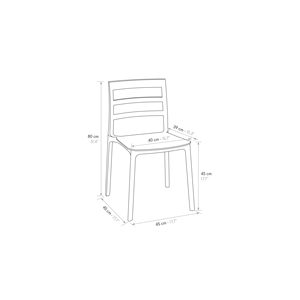 Luca <b>Chair</b> Set Of 4 White Polypropylene Indoor <b>Outdoor</b> Dining <b>Chairs</b> - Product Image 4