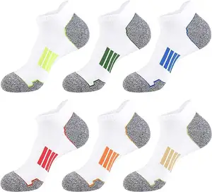 KTS7 Logo personnalisé d'usine Chaussettes d'athlétisme à coupe basse pour hommes Chaussettes de sport rembourrées pour la course à pied pour hommes